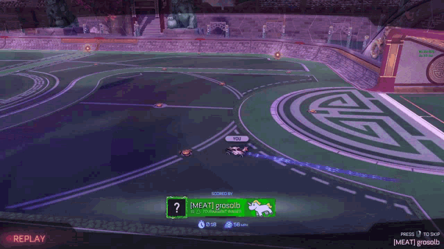 a rocket league game is being played on a computer