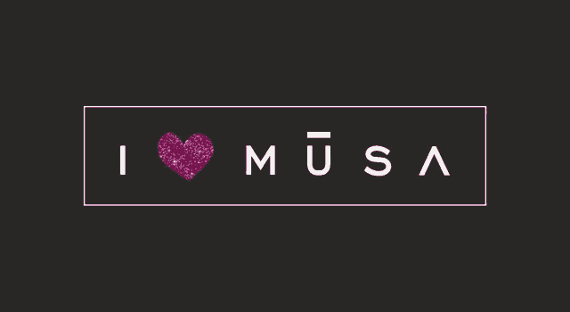 a sign that says i love musa with a heart on it