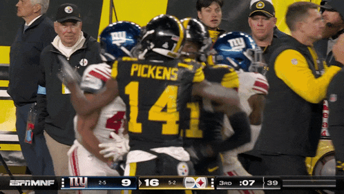 a football player with the number 14 on his back