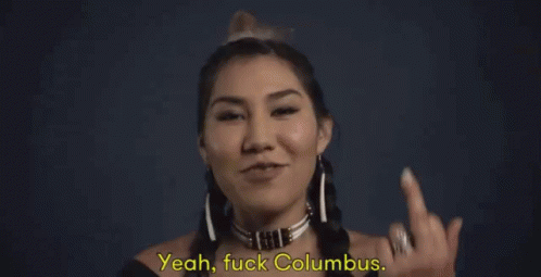 Middle Finger Columbus GIF - Middle Finger Columbus Day GIFs