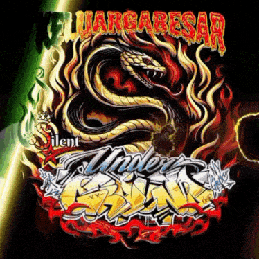 a poster with a snake and the words keluarga besar silent under