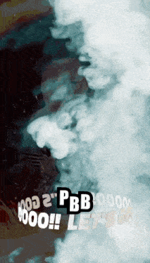 a smokey background with the words let 's go