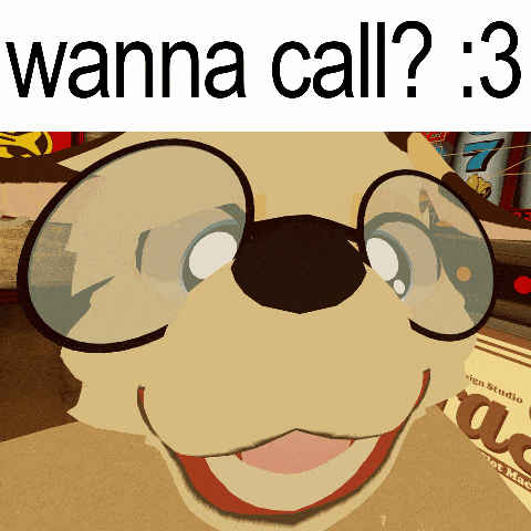 a cartoon dog wearing glasses and the words wanna call