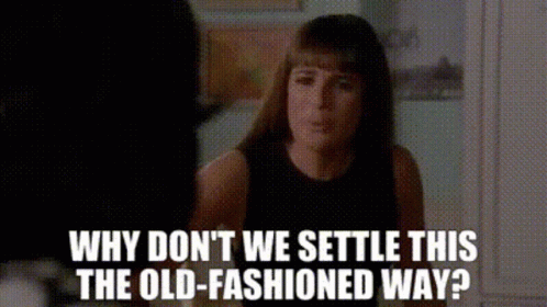 Glee Rachel Berry GIF - Glee Rachel Berry Why Dont We Settle This The Old Fashioned Way GIFs