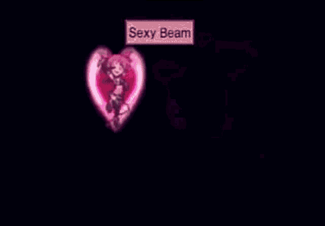 a pink heart with a girl inside of it is surrounded by a glowing heart .