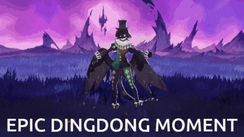 an epic dingdong moment advertisement with a scarecrow