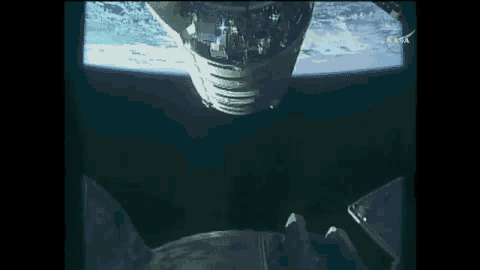 a view of the earth from space with a nasa logo in the corner