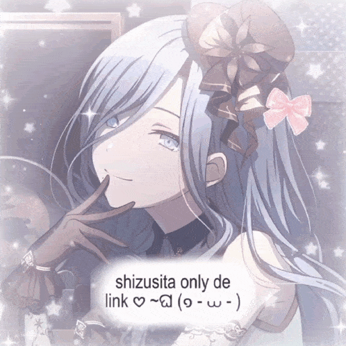a picture of a girl with the words shizucita only de link written on it