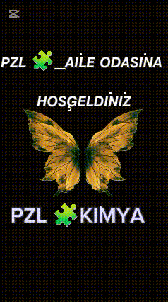 a picture of a butterfly with the words pzl aile odasina hoşgeldiniz pzl kimya