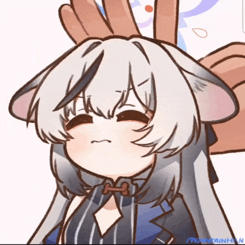 a drawing of a girl with antlers and the word mountainman below it