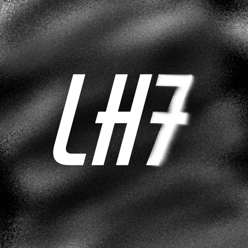 a black background with white letters that say lh7