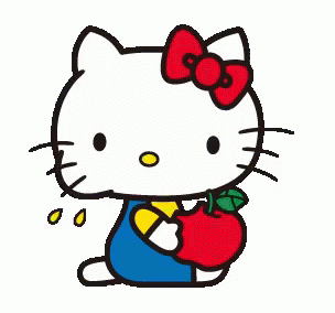 Hello Kitty Eating An Apple GIF - Hello Kitty Eating An Apple Apple GIFs
