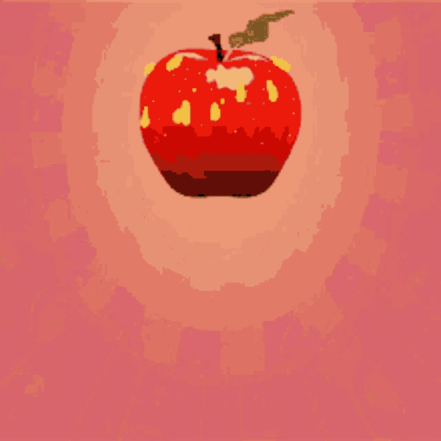 a red apple with the words shama tovah written on it
