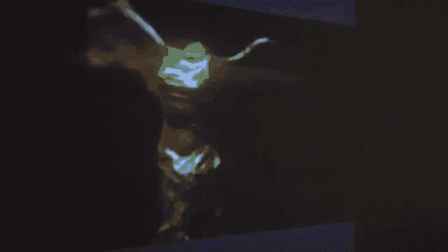a silhouette of a person is projected on a screen