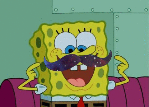 Mustache GIF - Spondgebob Moustache Galaxy GIFs