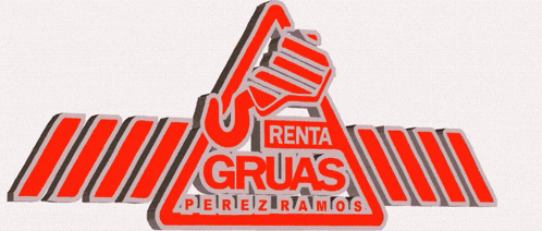 a red and silver sign that says renta gruas perezramos
