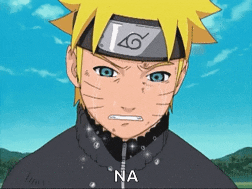 a cartoon character with a headband that says na