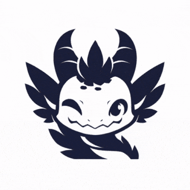a cartoon character with horns and a mouth full of fire