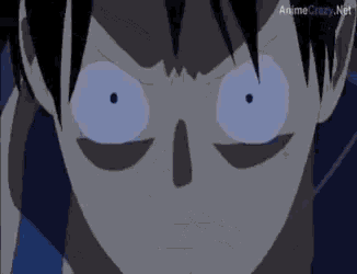 a cartoon of a person walking on a blue surface with the words anime crazy.net on the bottom .
