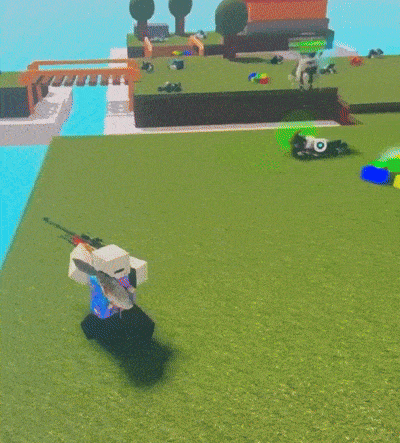 a video game is being played on a grassy island