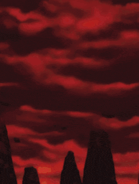 a cartoon character with pink hair and orange pants throws a beam