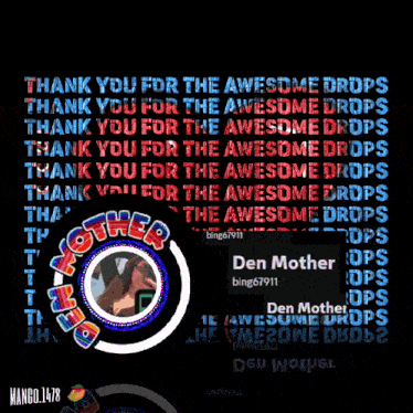 a poster that says " thank you for the awesome drops " on it