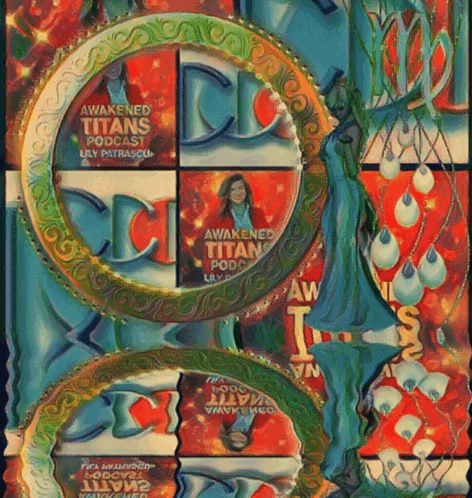 a cd cover for awakened titans podcast with a woman on the cover
