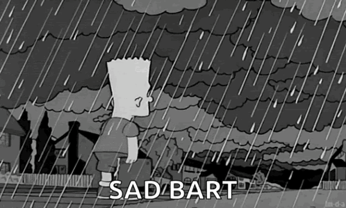 Sadness Rain GIF - Sadness Rain The Simpsons GIFs