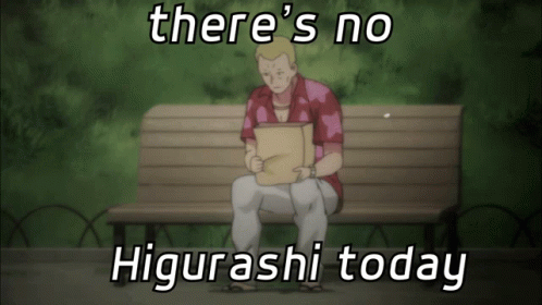 Theres No Higurashio Today Higurashi GIF - Theres No Higurashio Today Higurashi Higurashi No Naku Koro Ni GIFs