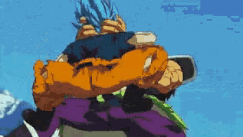 a close up of a cartoon character with a beard and green hair