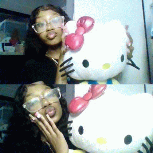 Black Girl Hello Kitty GIF - Black Girl Hello Kitty GIFs