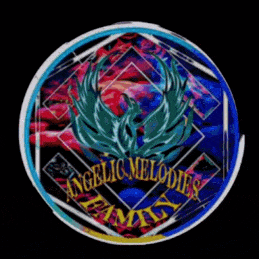 an angelic melodies family logo with a phoenix