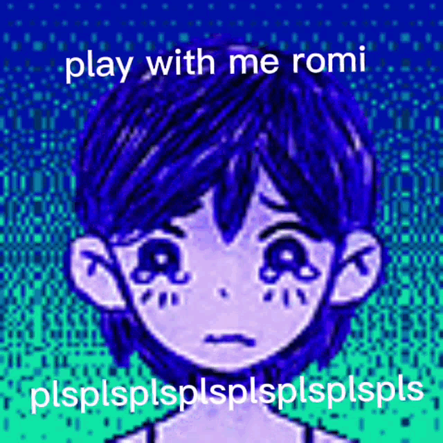a drawing of a girl with the words play with me romi written on it