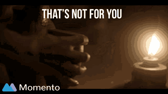 a person holding a cup with the words that 's not for you on the bottom