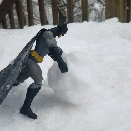 Batman Snowman GIF