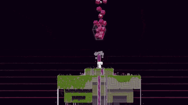 a computer generated image of a house with a light coming out of the top