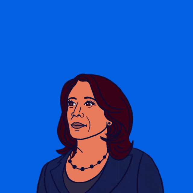 a poster for madame vice president shows a cartoon of a woman