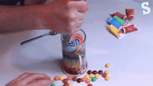 Mega Rainbow Cake GIF