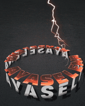 a lightning bolt strikes the word vasel