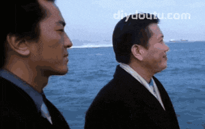 two men are standing in front of a body of water and the website diydoutu.com is visible