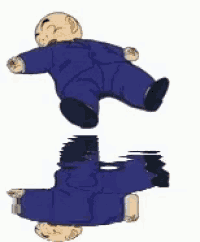 a man in a blue suit is jumping in the air .