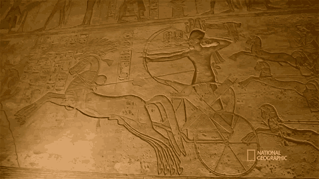 Carved Walls Lost Treasures Of Egypt GIF - Carved Walls Lost Treasures Of Egypt Egyptian Chariot GIFs