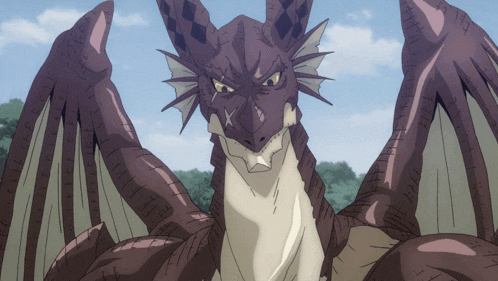 a dragon with a x on it 's face