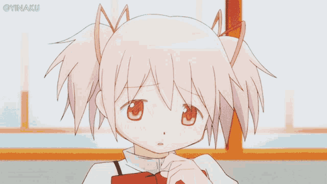 a drawing of a girl with a red bow and the word oyinaku on the bottom