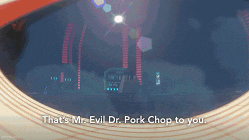 a picture of mr. evil dr. pork chop from the movie toy story