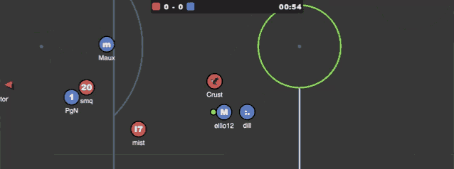 a screen shot of a soccer game with the words blue scores at the top