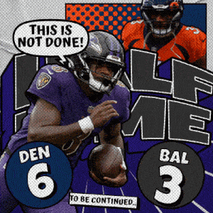 a ravens football player is holding a ball and says this is not done