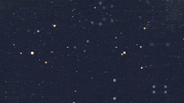 a shooting star is surrounded by sparkles and stars on a blue background