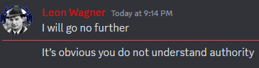 a screenshot of a conversation between leon wagner and someone else
