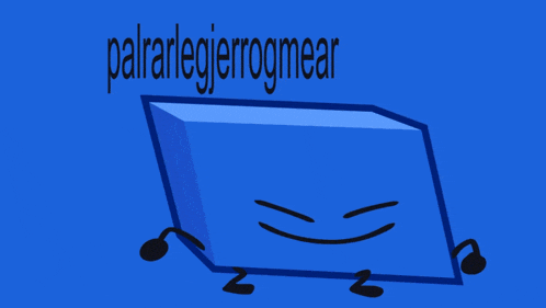 a blue block with a face and the words " palralerierrormear "
